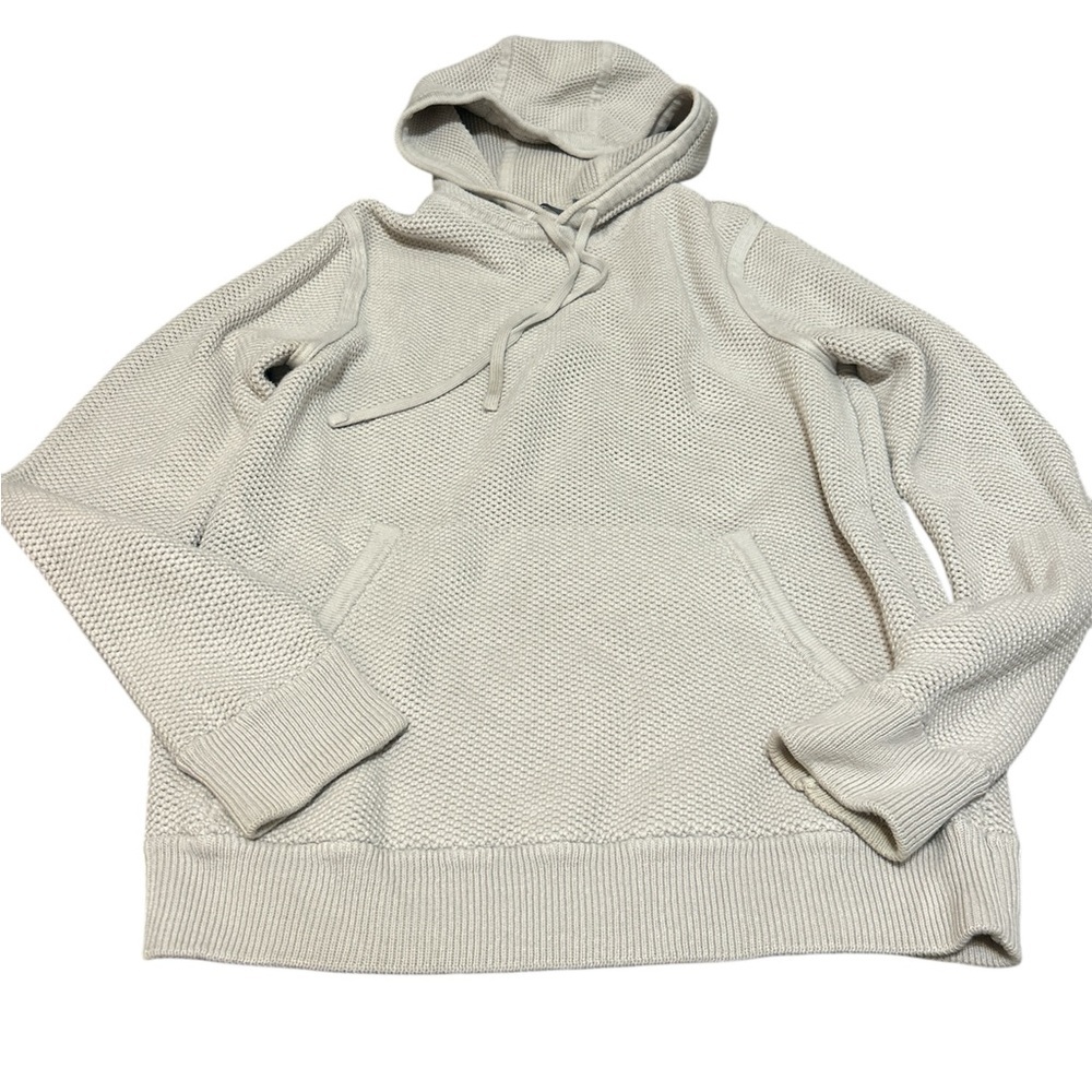 Vince Waffle Knit Cotton Hoodie Small Unisex